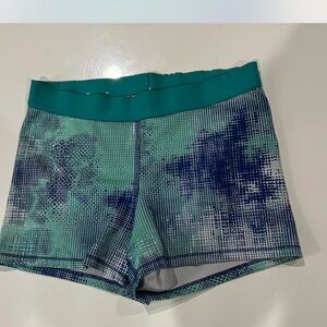 Teal and Blue Patterned Swim Shorts